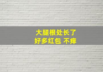 大腿根处长了好多红包 不痒